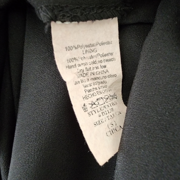 I AM | Black Maxi Dress with Wraparound See Through Crochet Design - Picture 6 of 6